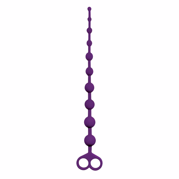 Chapelet anal noir en silicone