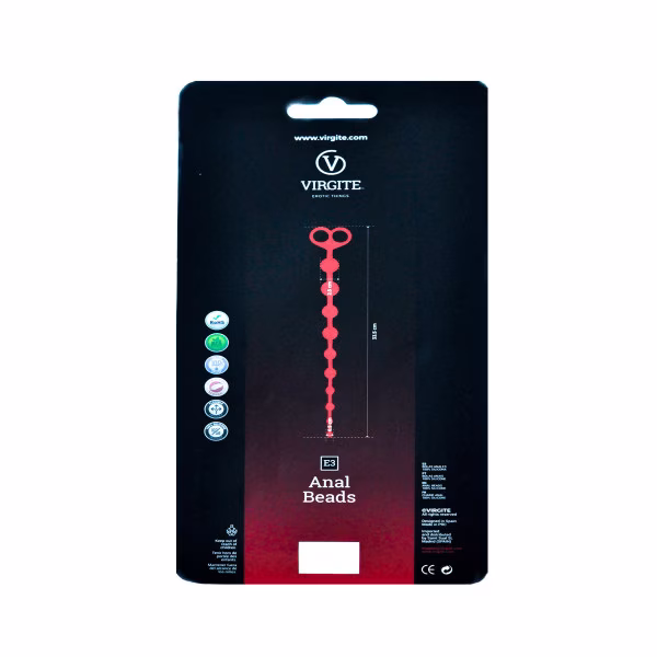 Chapelet anal noir en silicone