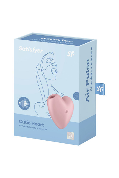 Stimulateur de clitoris par air pulsé et vibrations Satisfyer Cutie Heart