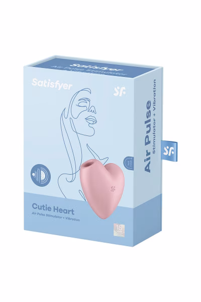 Stimulateur clitoridien à pulsations d'air Cutie Heart Bleu par Satisfyer