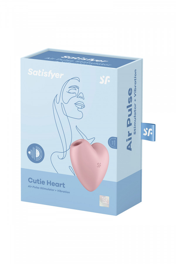 Satisfyer Cutie Heart, stimulateur de clitoris par air pulsé et vibrations