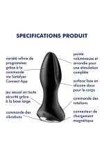 Satisfyer Rotator Plug 2+, plug vibrant rotatif et connecté