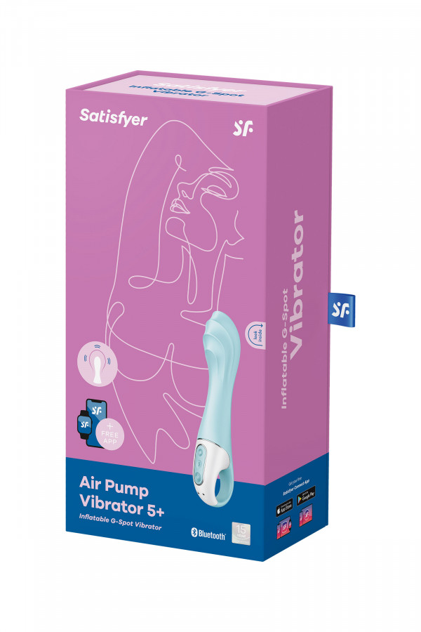 Satisfyer Air Pump Vibrator 5+, vibromasseur point G gonflable et connecté