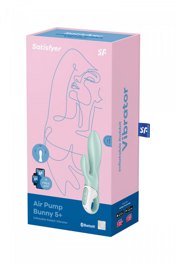 Satisfyer Air Pump Bunny 5+, vibromasseur rabbit gonflable et connecté