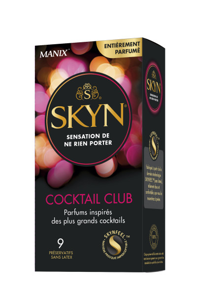 9 préservatifs sans latex et parfumés Skyn Cocktail Club