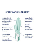 Satisfyer Air Pump Bunny 5+, vibromasseur rabbit gonflable et connecté