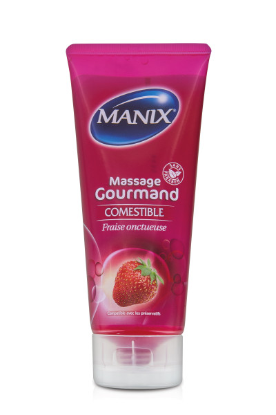 Gel de massage à la fraise Manix Massage Gourmand 200ml