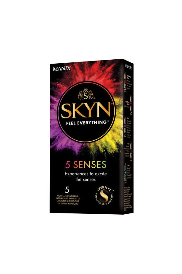 5 préservatifs sans latex Skyn 5 Senses