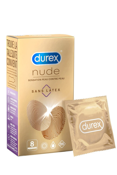 8 préservatifs sans latex peau nue Durex Nude