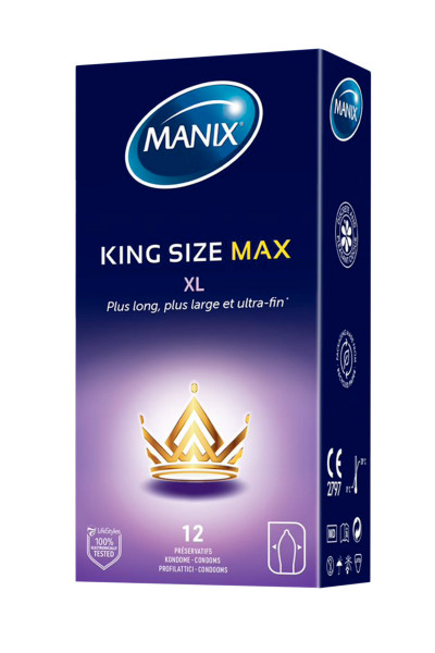 12 préservatifs King Size Max XL
