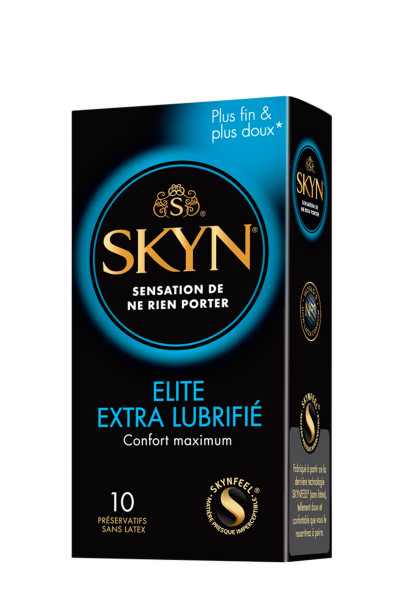 10 préservatifs sans latex Skyn Elite Extra lubrifié