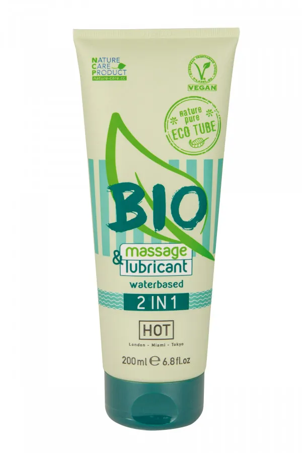 Huile de massage 2 en 1 lubrifiant bio vegan