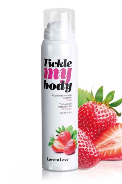 Mousse de massage crépitante Tickle My Body fraise 150ml