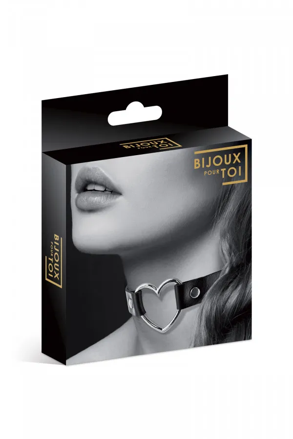 Collier Ras de Cou avec Coeur en Métal - Bijoux Sexy