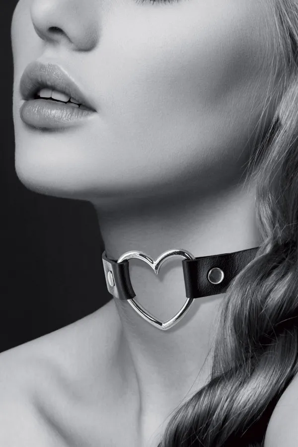 Collier Ras de Cou avec Coeur en Métal - Bijoux Sexy