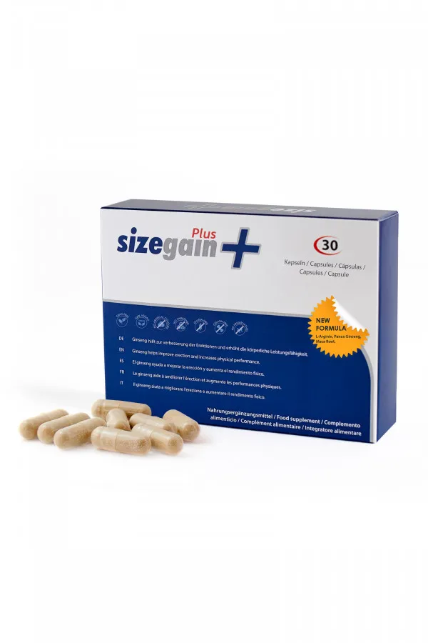 SizeGain Plus 100% Naturel - 30 Comprimés | Stimulant Homme