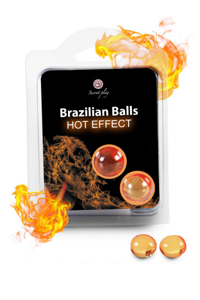 2 Huiles de massage à effet chauffant Brazilian Balls Hot Effect