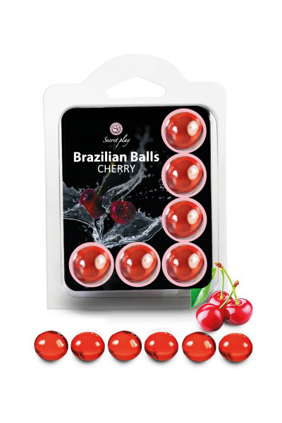6 Huiles de massage à la cerise Brazilian Balls