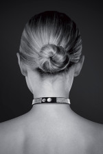 Collier ras de cou en strass et coeur