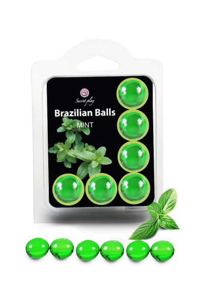 6 Huiles de massage à la menthe Brazilian Balls