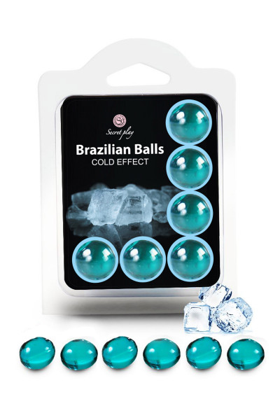 6 Huiles de massage à effet froid Brazilian Balls Cold Effect