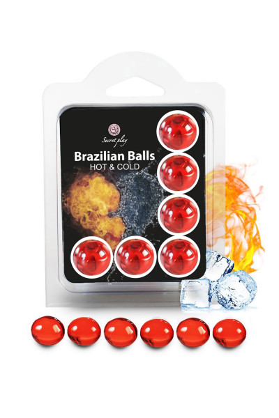 6 Huiles de massage effet chaud froid Brazilian Balls Hot & Cold