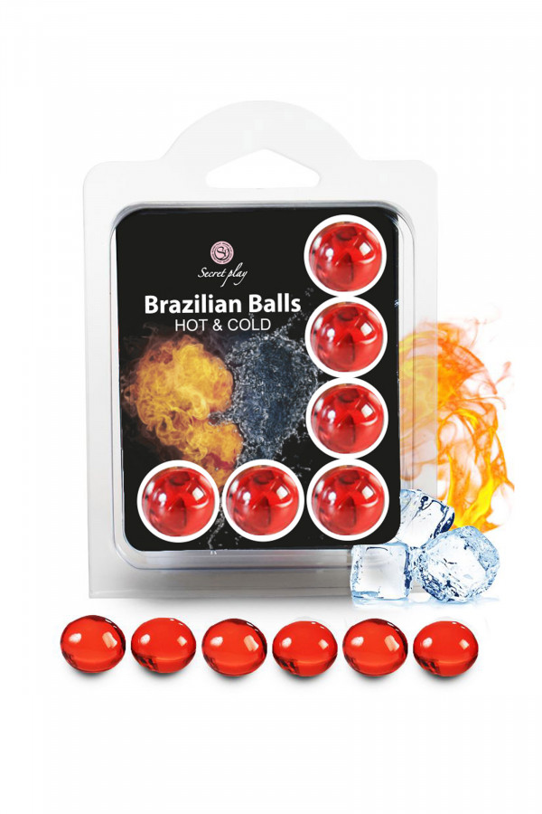 6 Huiles de massage effet chaud froid Brazilian Balls Hot & Cold