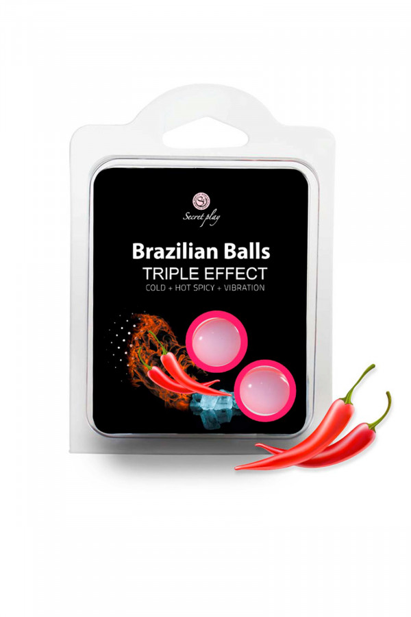 2 Huile de massage à triple effets Brazilian Balls