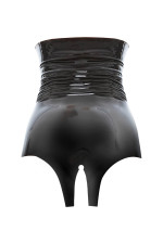 Culotte ouverte taille haute en latex