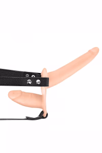 Double gode ceinture vibrant rechargeable par USB
