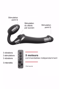 Strap-on Multi Orgasm, gode ceinture sans harnais télécommandé