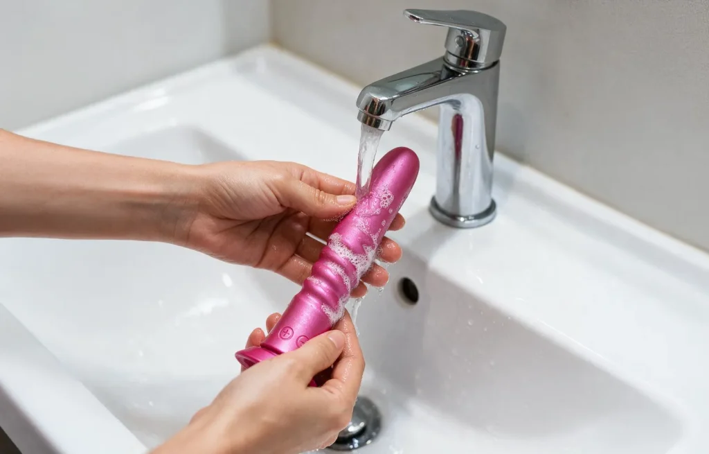 Comment nettoyer et entretenir son gode sous l'eau tiède