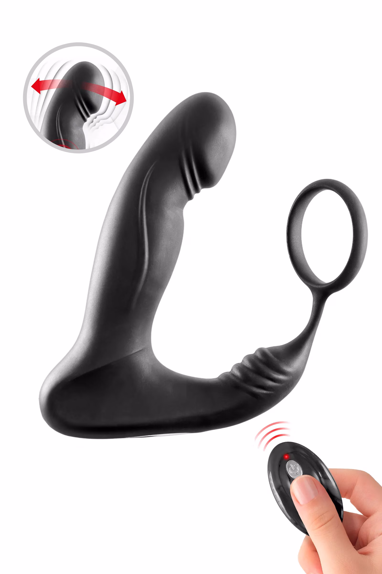 Stimulateur Prostatique Vibrant Avec Anneau - Jouet Sexuel En Silicone Pour Hommes